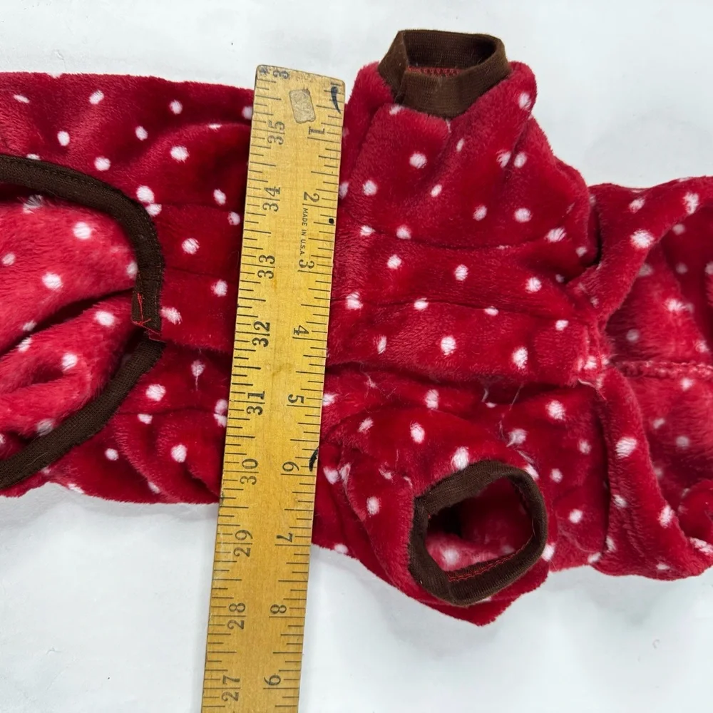Red Reindeer Polka Dot Dog Sweater